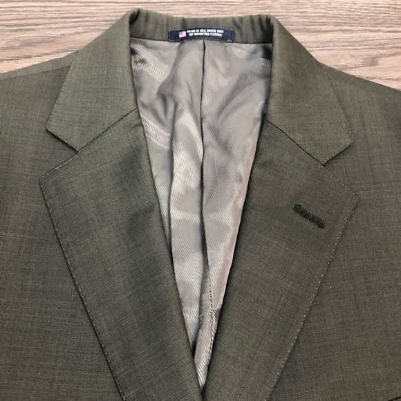 Hart Schaffner Marx Olive Green Blazer 43R - Picture 2 of 6